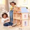 imageMelissa ampamp Doug Wooden MultiLevel Dollhouse Wooden MultiStory Pretend Play Dollhouse for Kids