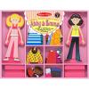 imageMelissa ampamp Doug Abby and Emma Deluxe Magnetic Wooden DressUp Dolls Play Set 55 pcs Magnetic Paper Dolls for Kids Ages 3Abby  Emma