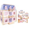 imageMelissa ampamp Doug Wooden MultiLevel Dollhouse Wooden MultiStory Pretend Play Dollhouse for Kids