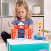 imageMelissa ampamp Doug Blockables Deluxe City Snap and Play Amazon Exclusive Mix and Match Connectable Wooden Building Blocks Play Set with Storage Bin and Play Lid 122 Pcs  FSC Certified