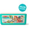 imageMelissa ampamp Doug Blockables Deluxe City Snap and Play Amazon Exclusive Mix and Match Connectable Wooden Building Blocks Play Set with Storage Bin and Play Lid 122 Pcs  FSC Certified