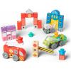 imageMelissa ampamp Doug Blockables Deluxe City Snap and Play Amazon Exclusive Mix and Match Connectable Wooden Building Blocks Play Set with Storage Bin and Play Lid 122 Pcs  FSC Certified
