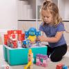 imageMelissa ampamp Doug Blockables Deluxe City Snap and Play Amazon Exclusive Mix and Match Connectable Wooden Building Blocks Play Set with Storage Bin and Play Lid 122 Pcs  FSC Certified