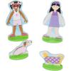 imageMelissa ampamp Doug Best Friends Magnetic DressUp Wooden Dolls Pretend Play Set 78 pcs