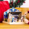imageMelissa ampamp Doug Classic Wooden Christmas Nativity Set with 4Piece Stable and 11 Wooden Figures