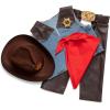 imageMelissa ampamp Doug Cowboy Role Play Costume Set 5 pcs  Includes Faux Leather Chaps  Cowboy DressUp Role Play Costume with Vest for Boys and Girls