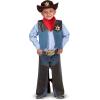 imageMelissa ampamp Doug Cowboy Role Play Costume Set 5 pcs  Includes Faux Leather Chaps  Cowboy DressUp Role Play Costume with Vest for Boys and Girls