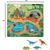 imageMelissa ampamp Doug Prehistoric Playground Dinosaur Activity Rug 39 x 36 inches  4 Toy AnimalsFrustrationFree Packaging