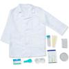 imageMelissa ampamp Doug Scientist Role Play Costume Set X pcs  Lab Coat Goggles 6 Experiments