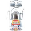 imageMelissa ampamp Doug Stainless Steel Pretend Play Tea Set and Storage Rack for Kids 11 pcs