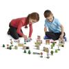 imageMelissa ampamp Doug Wooden Town Play Set with Storage Tray 32 pcs Pretend Play Wooden Town Set for Kids with Storage