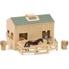 imageMelissa ampamp Doug Fold and Go Wooden Horse Stable Dollhouse with Handle and Toy Horses 11 pcs