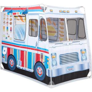 imageMelissa ampamp Doug Fabric DoubleSided Food Truck Play Tent  Ice Cream and BBQ Role Play Toy Food Truck Tent for Kids Ages 3Multicolor