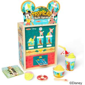 imageDisney Tropical Soft Serve Ice Cream Wooden Play Food Set  23 Pieces  Mickey Mouse Minnie Wooden Toy for Boys and for Girls 3  FSC Certified