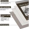 image8quot x 10quot Sketch Book 100 Sheets Hardcover Sketchbook 68 lb100gsm Drawing Paper for Adults Spiral Bound Sketch Pad Art Paper for Drawing and Painting for Art Supplies for College StudentsBrown