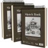image8quot x 10quot Sketch Book 100 Sheets Hardcover Sketchbook 68 lb100gsm Drawing Paper for Adults Spiral Bound Sketch Pad Art Paper for Drawing and Painting for Art Supplies for College StudentsBrown