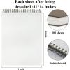 imageSketch Book 11 x 14 100 Sheets Top Spiral Sketchbook 68lb 100gsm Drawing Paper Pad Sketch Pads for Drawing for Adults Large SketchbookBrown