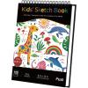 imageSketch Book 11 x 14 100 Sheets Top Spiral Sketchbook 68lb 100gsm Drawing Paper Pad Sketch Pads for Drawing for Adults Large SketchbookSatind Black