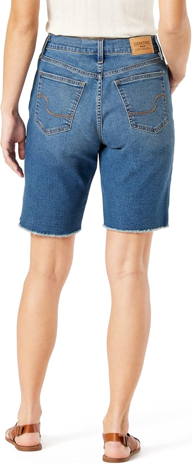 imageSignature by Levi Strauss ampamp Co Gold Womens Heritage High Rise 9quot Bermuda Short Available in Plus SizeNew Boardwalk Blues