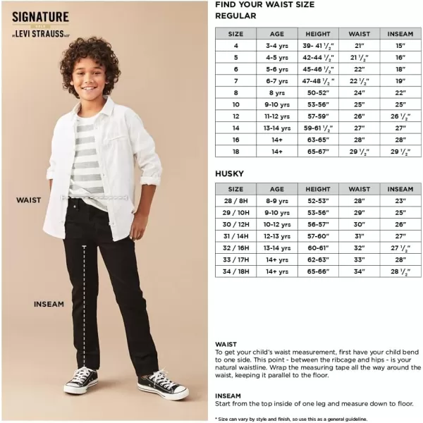 imageSignature by Levi Strauss ampamp Co Gold Boys Uniform PantNew Jet Black