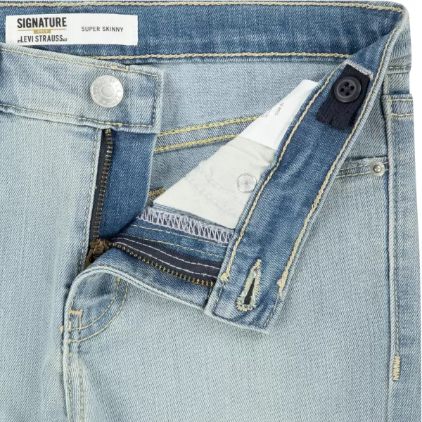 imageSignature by Levi Strauss ampamp Co Gold Girls Super Skinny JeansOne Wish Destructed