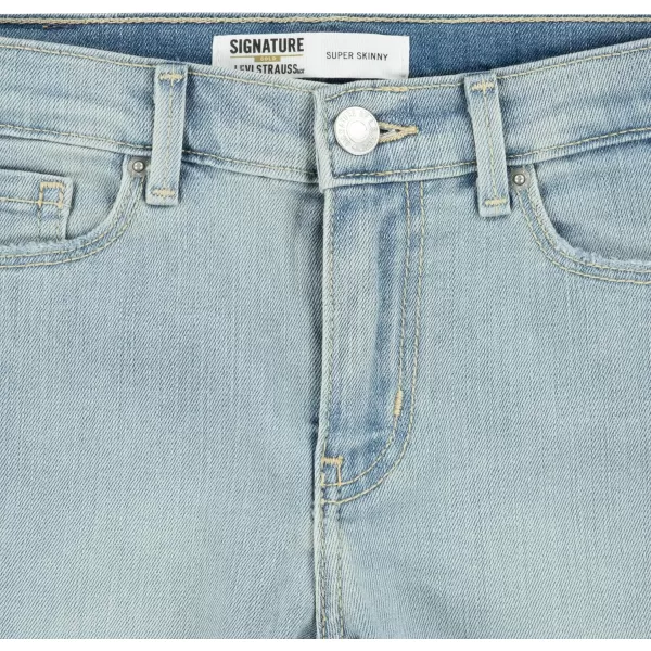 imageSignature by Levi Strauss ampamp Co Gold Girls Super Skinny JeansOne Wish Destructed