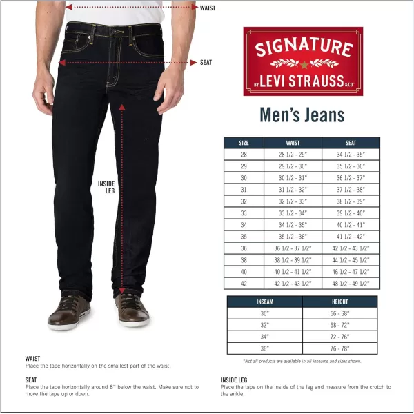 imageSignature by Levi Strauss ampamp Co Gold Mens Relaxed Fit Flex JeansMedium Indigo
