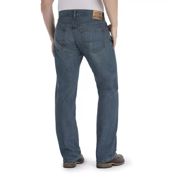 imageSignature by Levi Strauss ampamp Co Gold Mens Relaxed Fit Flex JeansMedium Indigo
