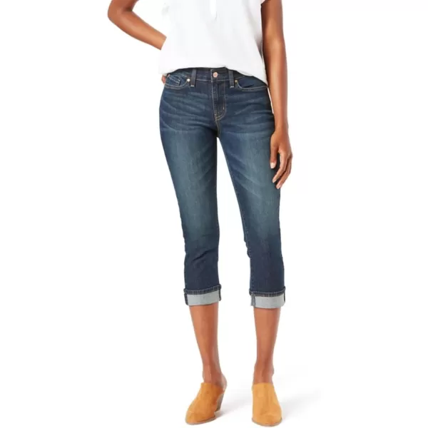 imageSignature by Levi Strauss ampamp Co Gold Womens MidRise Slim Fit Capris Available in Plus SizeBlue Laguna