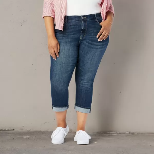 imageSignature by Levi Strauss ampamp Co Gold Womens MidRise Slim Fit Capris Available in Plus SizeBlue Laguna