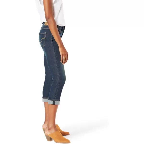 imageSignature by Levi Strauss ampamp Co Gold Womens MidRise Slim Fit Capris Available in Plus SizeBlue Laguna
