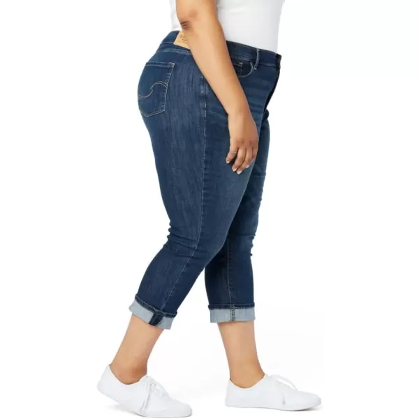 imageSignature by Levi Strauss ampamp Co Gold Womens MidRise Slim Fit Capris Available in Plus SizeBlue Laguna