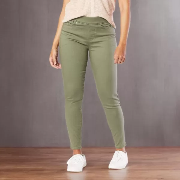 imageSignature by Levi Strauss ampamp Co Gold Womens Totally Shaping Pullon Skinny Jeans Available in Plus SizeDeep Lichen Green