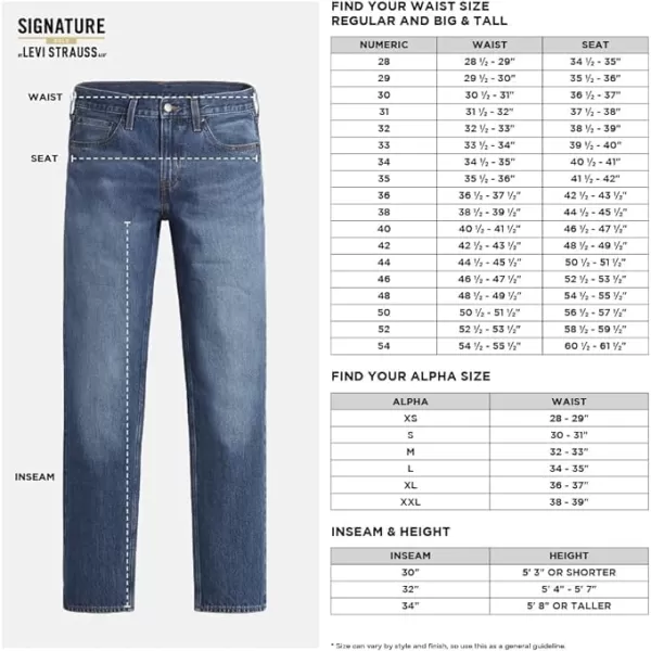 imageSignature by Levi Strauss ampamp Co Mens Straight Fit JeansBigfootwaterless