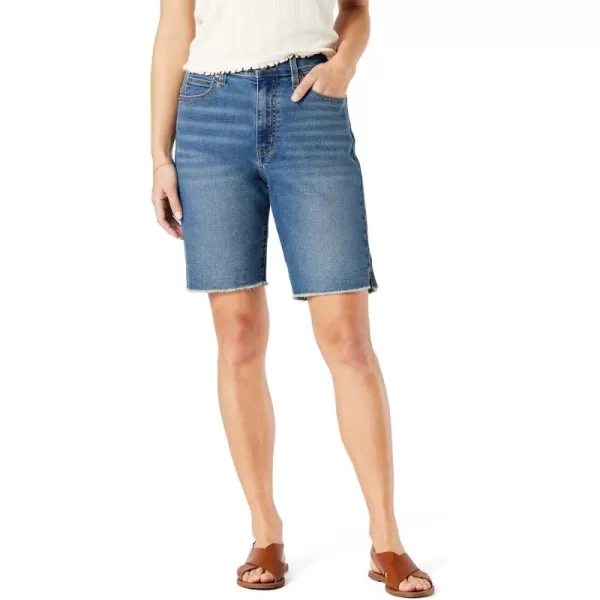 imageSignature by Levi Strauss ampamp Co Gold Womens Heritage High Rise 9quot Bermuda Short Available in Plus SizeNew Boardwalk Blues