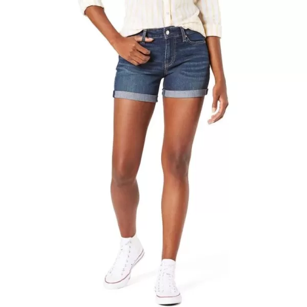 imageSignature by Levi Strauss ampamp Co Gold Womens MidRise Shorts Available in Plus SizeBlue Laguna