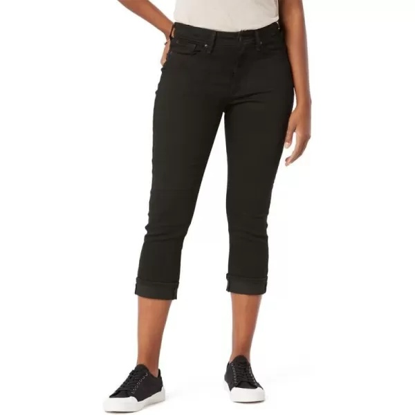 imageSignature by Levi Strauss ampamp Co Gold Womens MidRise Slim Fit Capris Available in Plus SizeBlack Opal