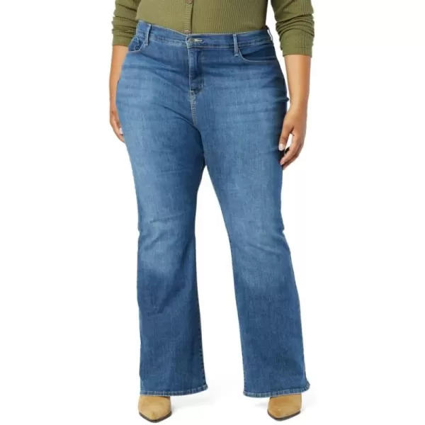 imageSignature by Levi Strauss ampamp Co Gold Womens Totally Shaping Flare Jean Standard and PlusDark Canyon 5d