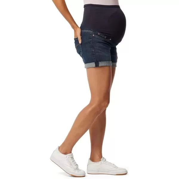imageLevi Strauss Signature Gold Womens Maternity MidRise Shortie ShortsBlue Lagunawaterless