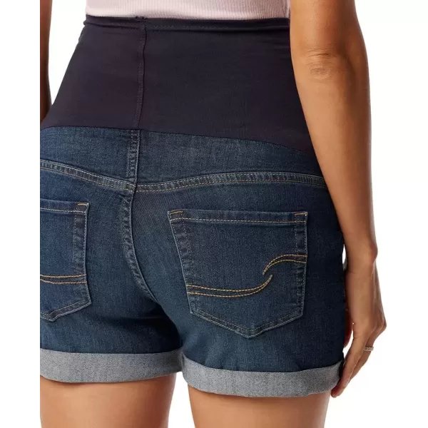 imageLevi Strauss Signature Gold Womens Maternity MidRise Shortie ShortsBlue Lagunawaterless