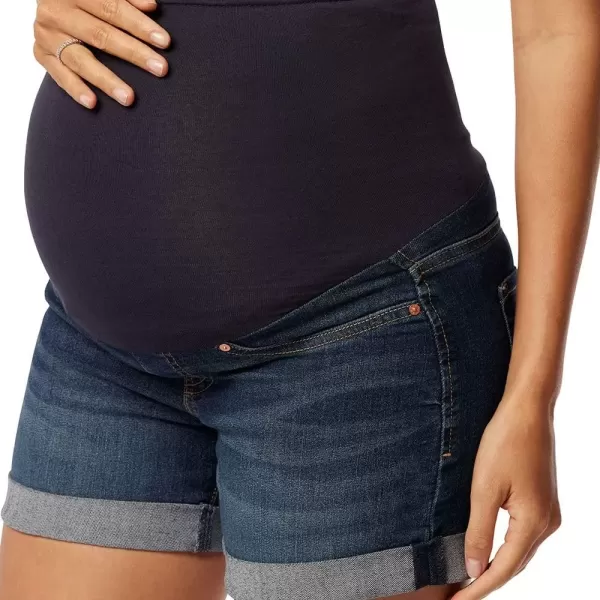 imageLevi Strauss Signature Gold Womens Maternity MidRise Shortie ShortsBlue Lagunawaterless