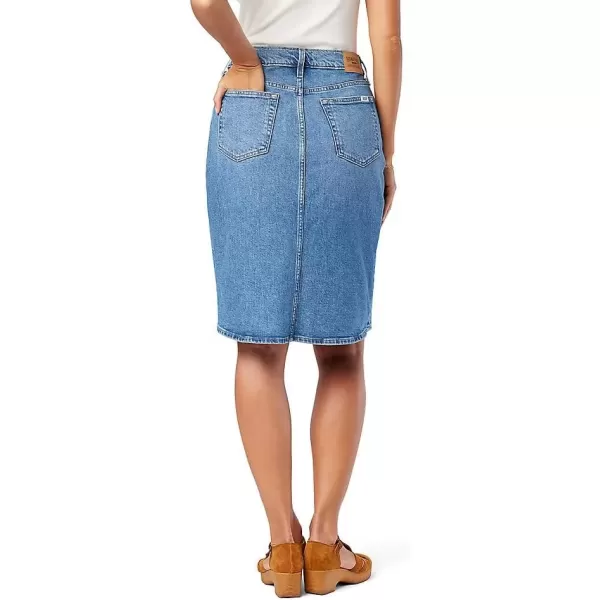 imageLevi Strauss Signature Gold Womens Heritage Midi Skirt Also Available in PlusNew Hydro Stonewash