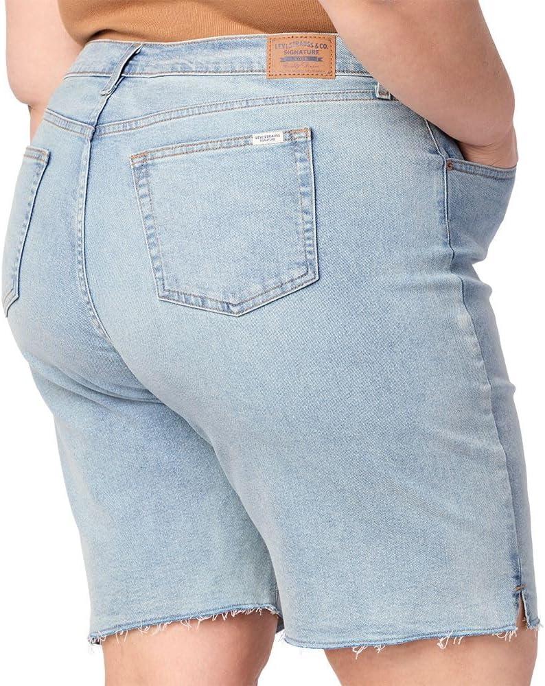 imageLevi Strauss Signature Gold Womens Heritage High Rise 9quot Bermuda Short Available in Plus SizeNew Walking on Clouds