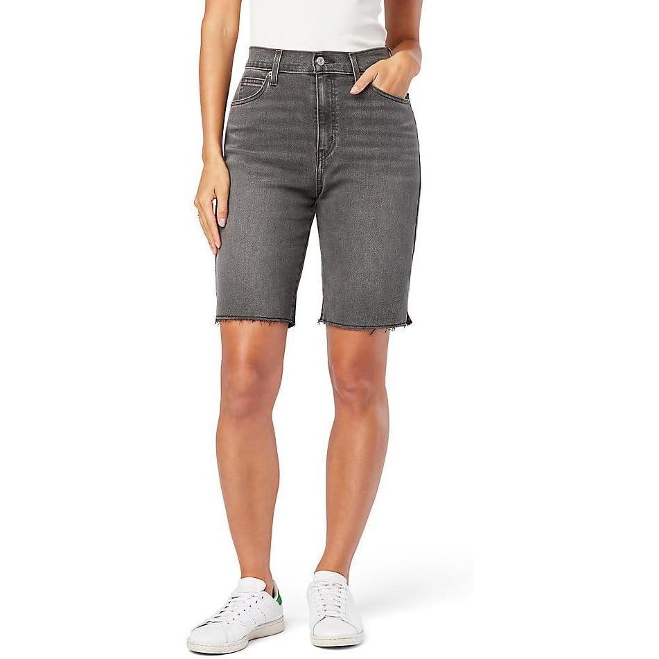 imageLevi Strauss Signature Gold Womens Heritage High Rise 9quot Bermuda Short Available in Plus SizeLunar Eclipse
