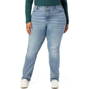 imageLevi Strauss Signature Gold Womens Curvy Totally Shaping Straight Jeans MidRise Stretch Denim Available in Plus SizeBlue Ice Waterless