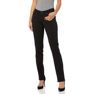 imageLevi Strauss Signature Gold Womens Curvy Totally Shaping Straight Jeans MidRise Stretch Denim Available in Plus SizeNoir