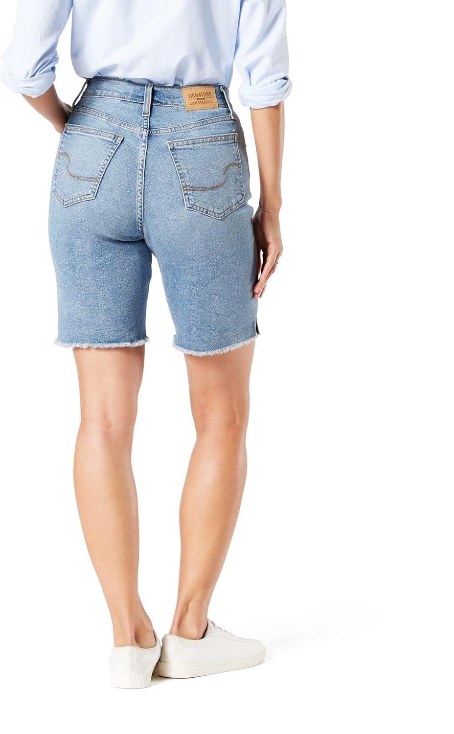 imageLevi Strauss Signature Gold Womens Heritage High Rise 9quot Bermuda Short Available in Plus SizeNew Indio Palms