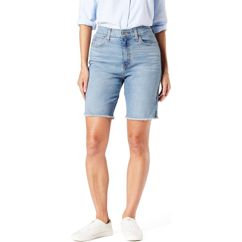 imageLevi Strauss Signature Gold Womens Heritage High Rise 9quot Bermuda Short Available in Plus SizeNew Indio Palms