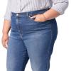 imageLevi Strauss Signature Womens Heritage High Rise Straight Jeans Stretch Denim Also Available in Plus SizeFuture Blue