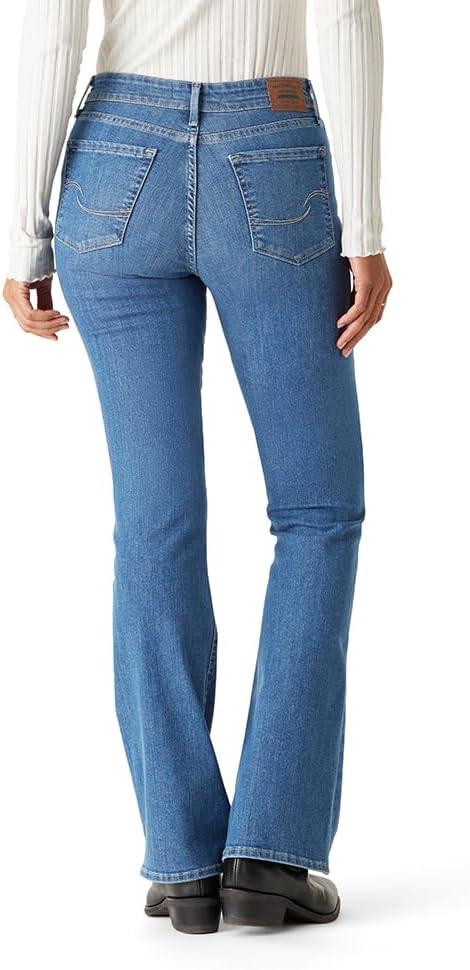 imageLEVI STRAUSS SIGNATURE Womens Totally Shaping Bootcut Jeans MidRise Stretch Denim Also Available in Plus New Out of Town 12 Short